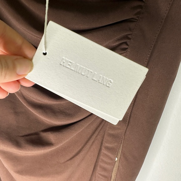 Helmut Lang NWT Brown Twist Snap Maxi Skirt Sz XXS - Picture 6 of 10